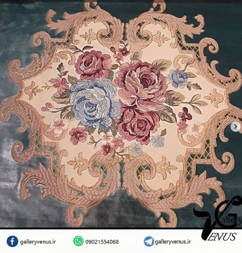 پارچه مخمل گلدوزی coli