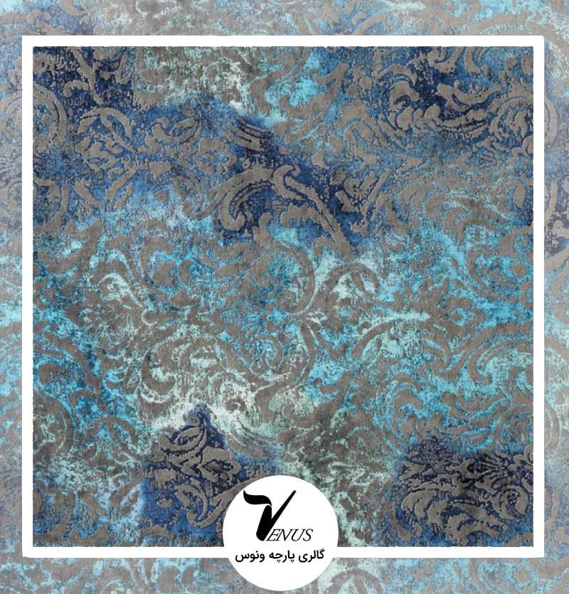 پارچه مبلی ترک اویپک | گائودی رنگ آبی