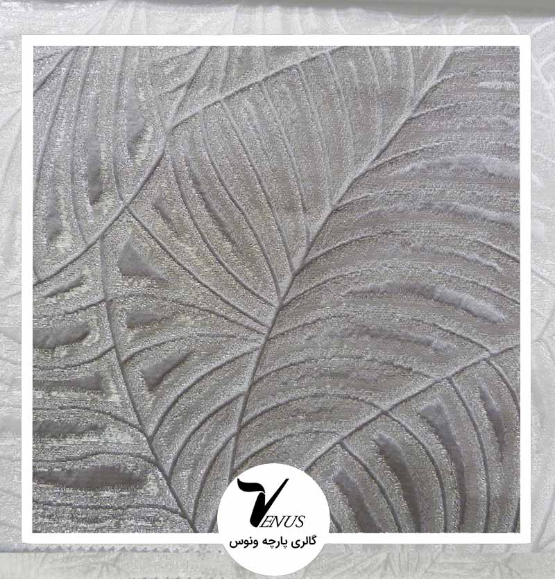 پارچه مبلی ترک اویپک | طرح فلورا رنگ نقره ای