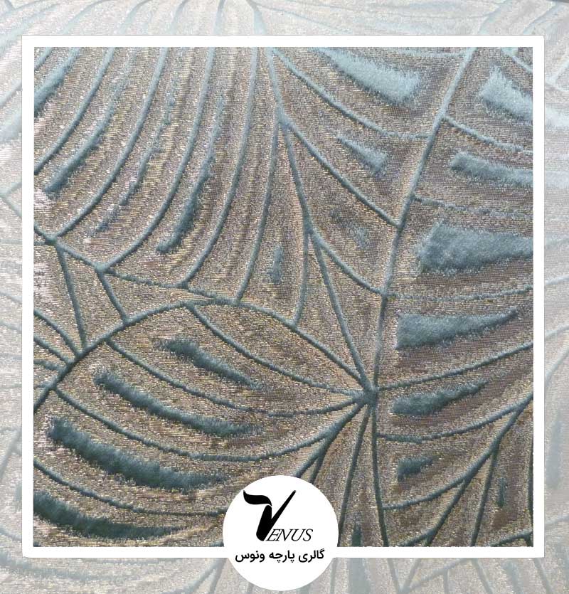 پارچه مبلی ترک اویپک | طرح فلورا رنگ سبزآبی (سبز تر)