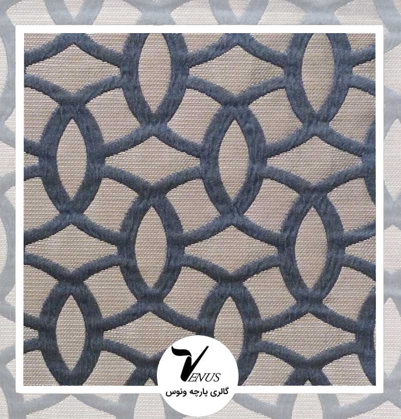 پارچه مبلی ترک اویپک | طرح مریت رنگ آبی نفتی درباری