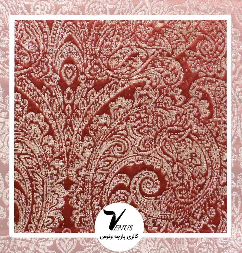 پارچه مبلی ترک اویپک |طرح لایف رنگ قرمز زرشکی