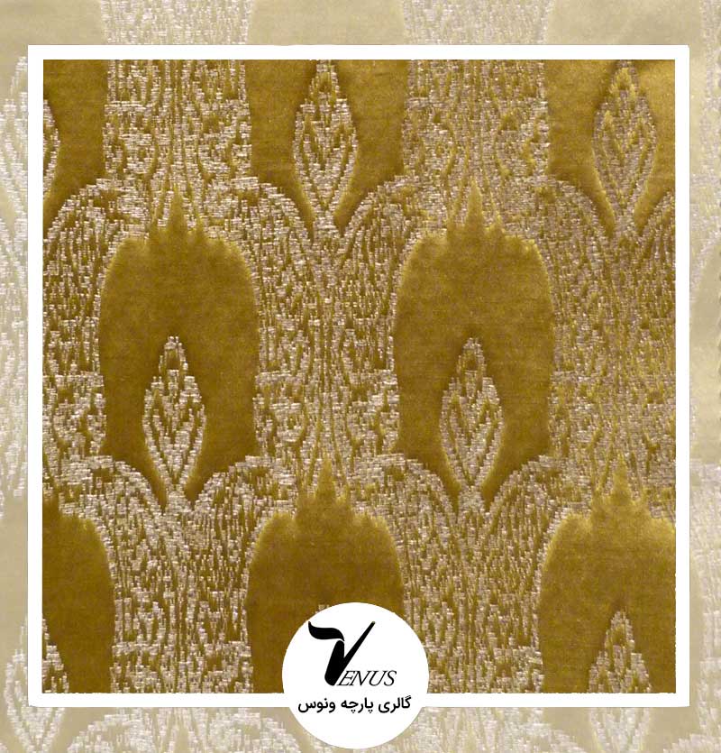 پارچه مبلی ترک اویپک | طرح لایف رنگ آبی طلایی