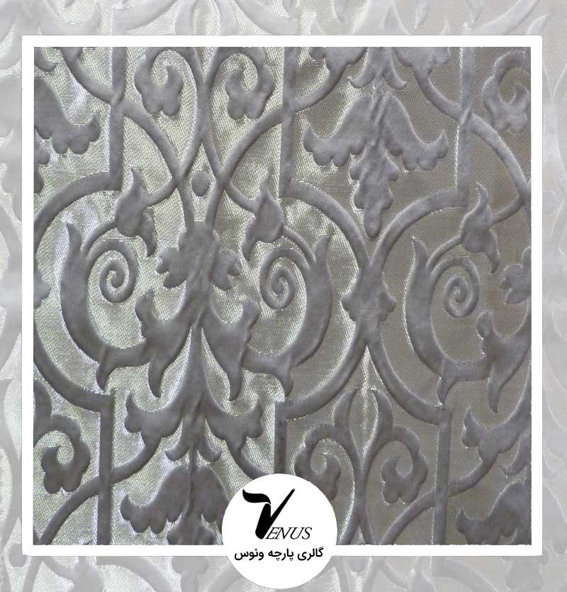 پارچه مبلی ترک اویپک | طرح کریستال رنگ طوسی