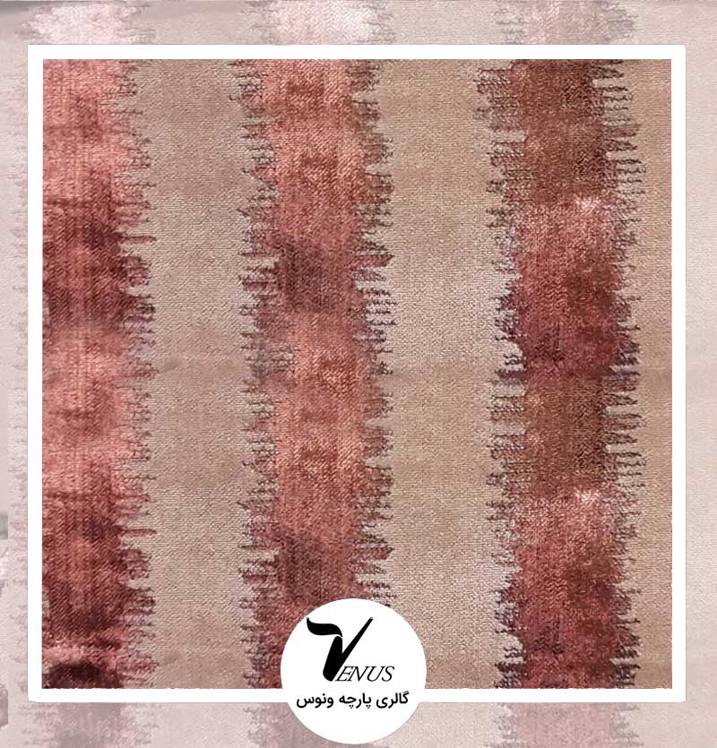 پارچه مبلی ترک اویپک | طرح گائودی رنگ گلبهی کرم