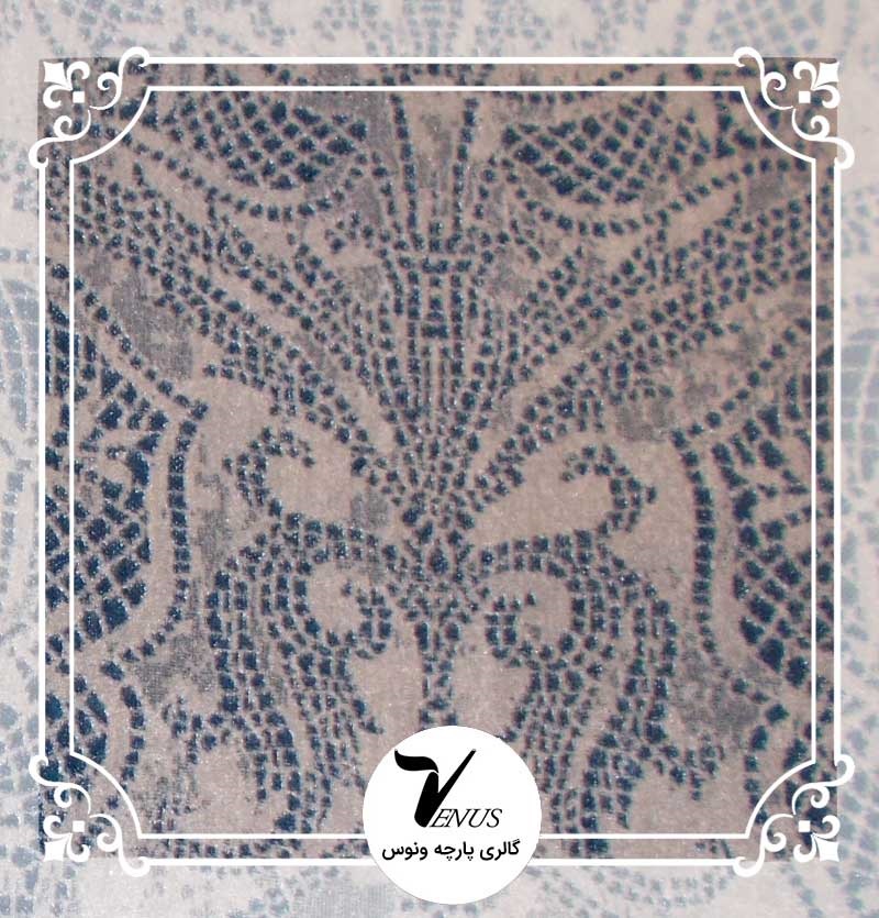 پارچه مبلی ترک اویپک | طرح مایا رنگ آبی خاکستری