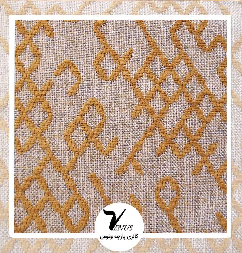 پارچه مبلی اویپک | طرح بتا | رنگ خاکستری کرم