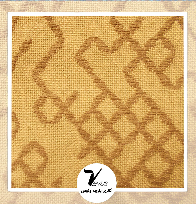 پارچه مبلی کنفی اویپک| طرح بتا| رنگ کرمی