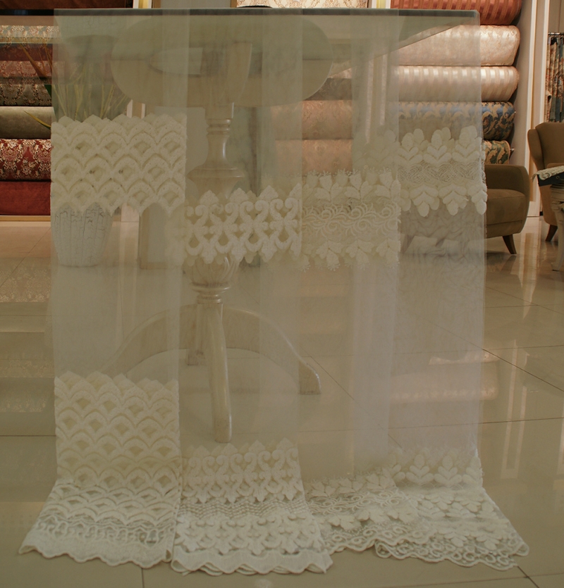 پارچه پرده | تور حاشیه دار
