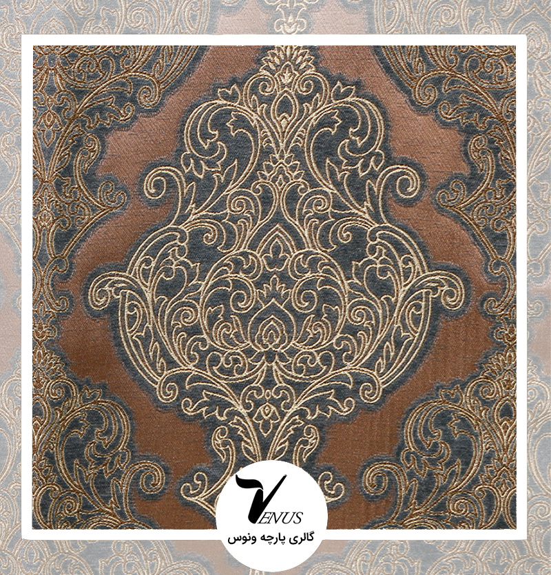 پارچه مبلی ترک شانل تافته لیس| کد L262.27501 | رنگ قهوه ای