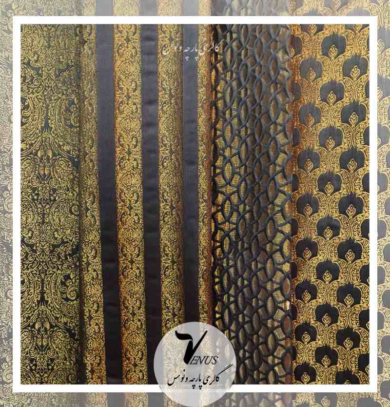 پارچه مبل سلطنتی و کلاسیک کوبلن ساتن طوسی طلایی | Cimo Citto