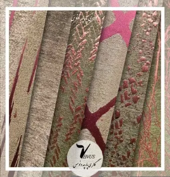 پارچه مبلی جدید یزد شانل تافته سبز 7 طرح | Maheni