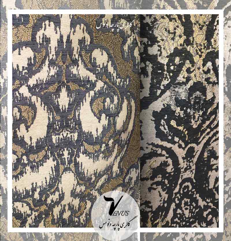 پارچه مبلی شانل تافته مشکی جدید یزد 6 طرح | Alnoosh