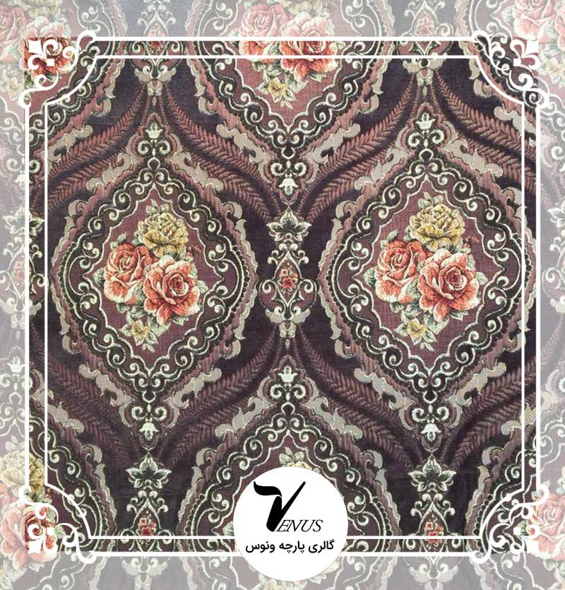 پارچه مبلی ترک شانل طرح L193K3 رنگ قهوه ای