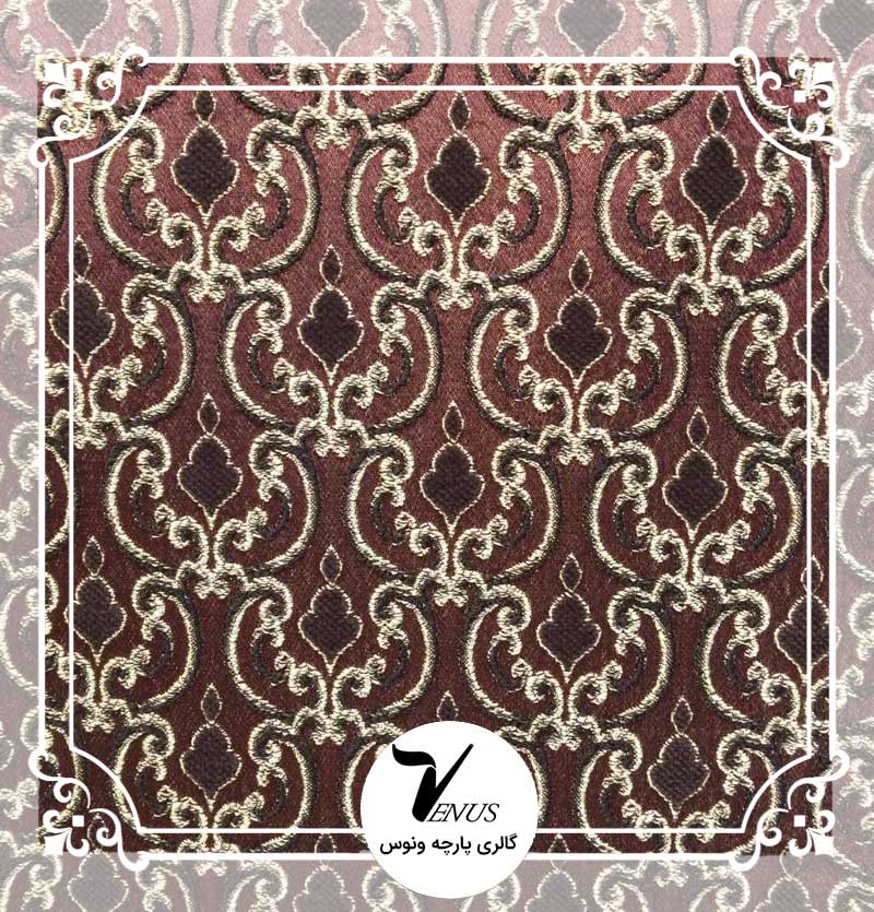 پارچه مبلی ترک شانل طرح L193K3 رنگ قهوه ای