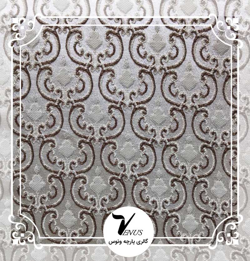 پارچه مبلی ترک شانل طرح L193K3 رنگ کرم