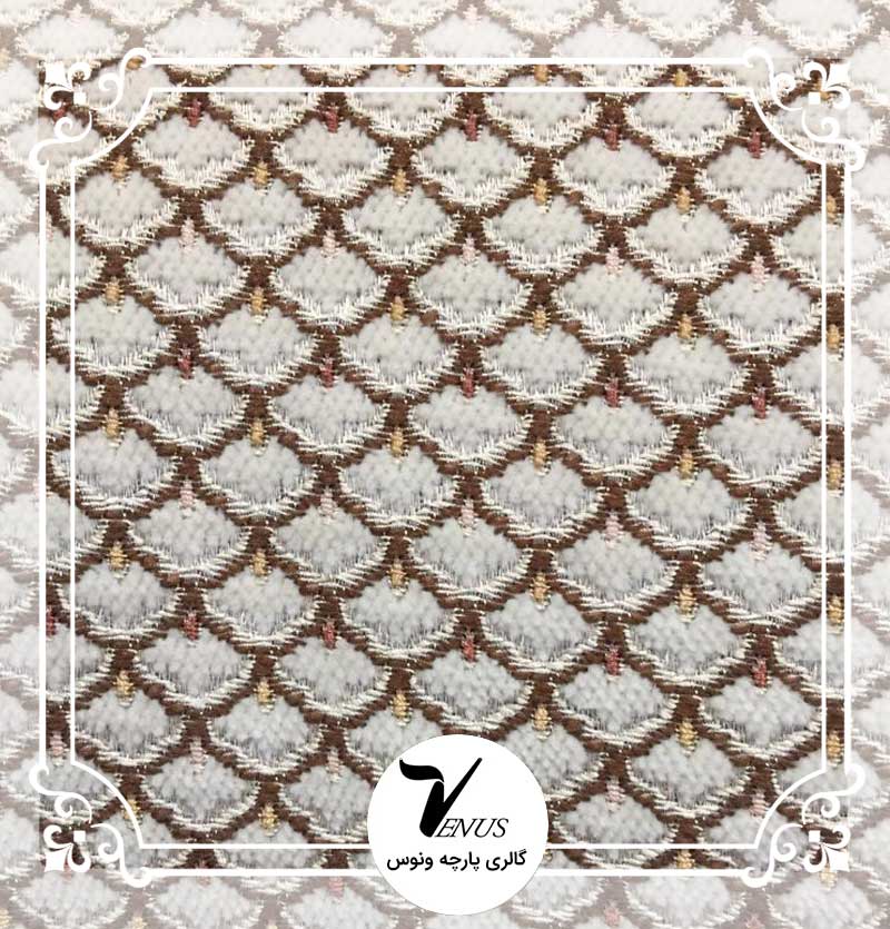 پارچه مبلی ترک شانل طرح L193K3 رنگ کرم