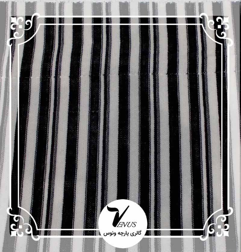 پارچه مبلی ترک اویپک طرح مایا رنگ سفید مشکی طرح 2