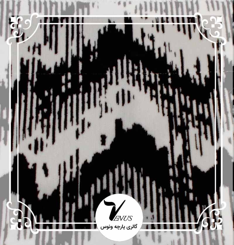 پارچه مبلی ترک اویپک طرح مایا رنگ سفید مشکی طرح 6