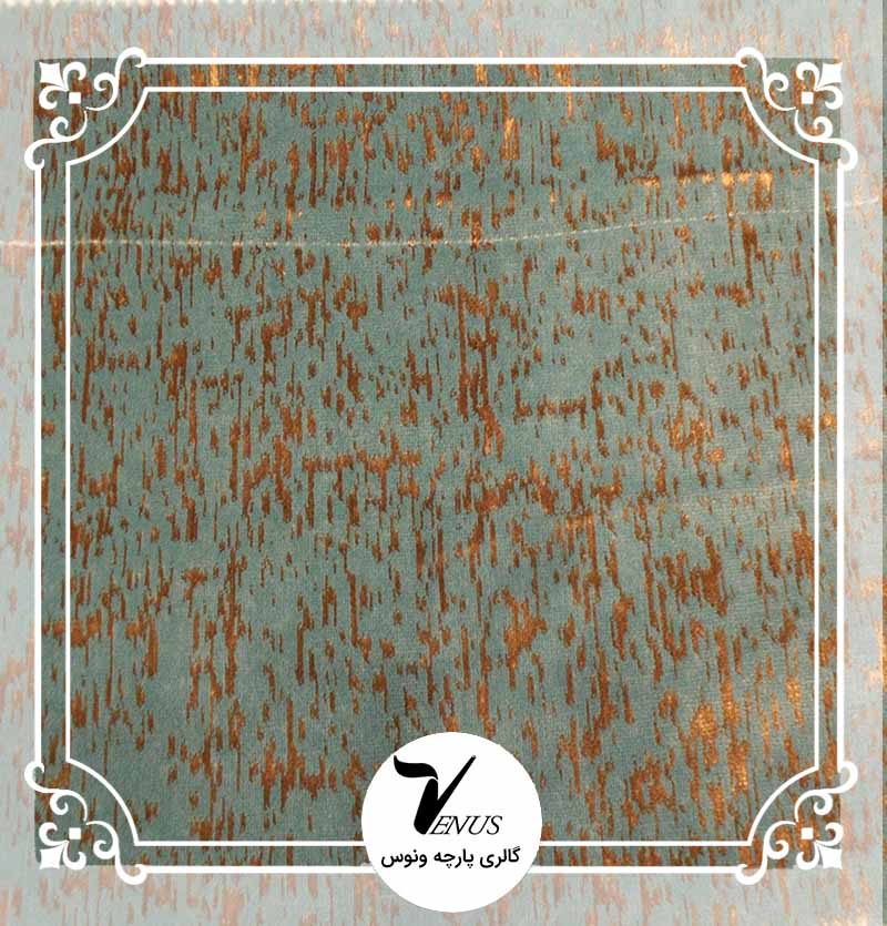 پارچه مبلی ترک اویپک طرح مایا رنگ سبز آبی طلایی طرح5
