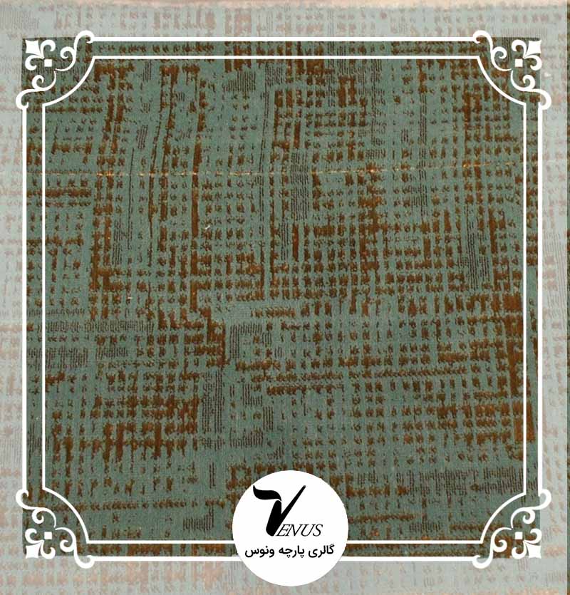 پارچه مبلی ترک اویپک طرح مایا رنگ سبز آبی طلایی طرح7