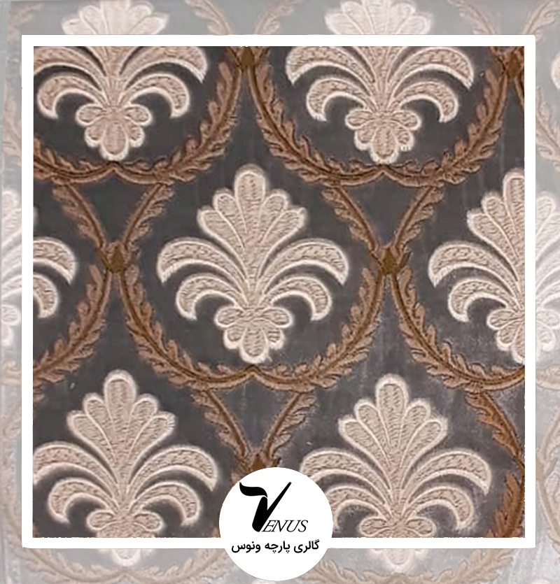 پارچه مبلی مخمل گلدوزی شده 2046 الحسین رنگ سبز 3