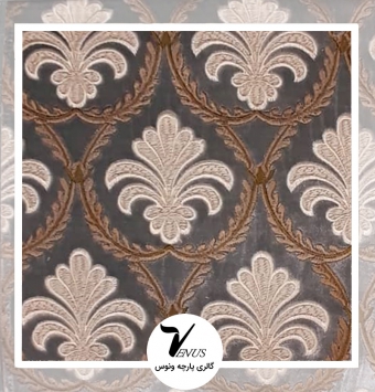 پارچه مبلی مخمل گلدوزی شده 2046 الحسین رنگ سبز 3