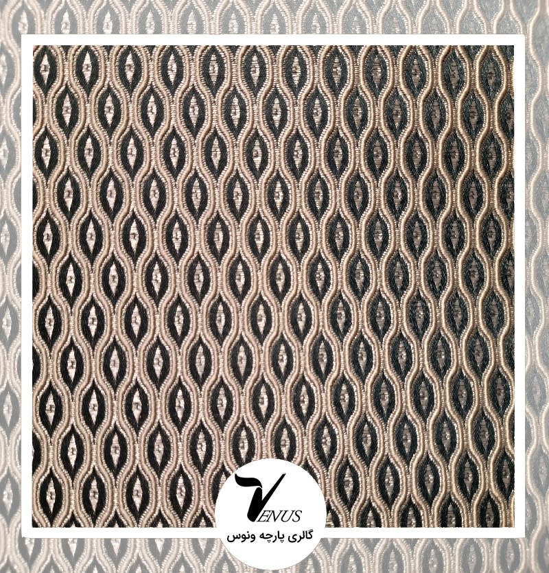 پارچه مبلی دستینا طرح لوز آبی درباری