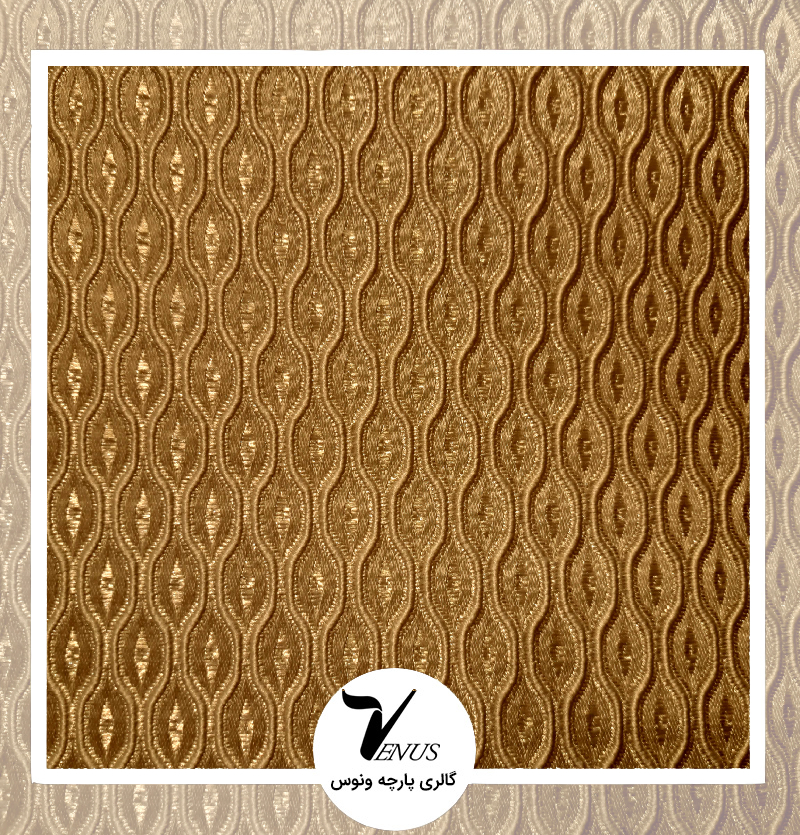 پارچه مبلی دستینا طرح لوز کرم روشن