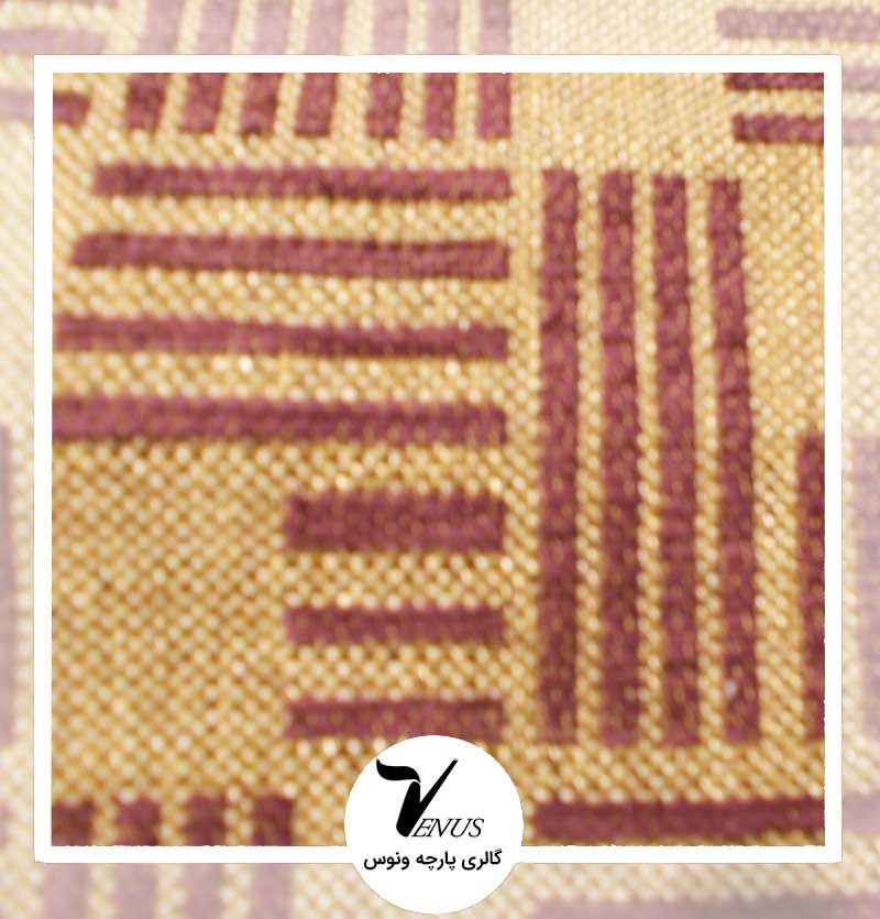 پارچه مبلی اویپک| طرح بتا | رنگ کرمی _ زرشکی 6