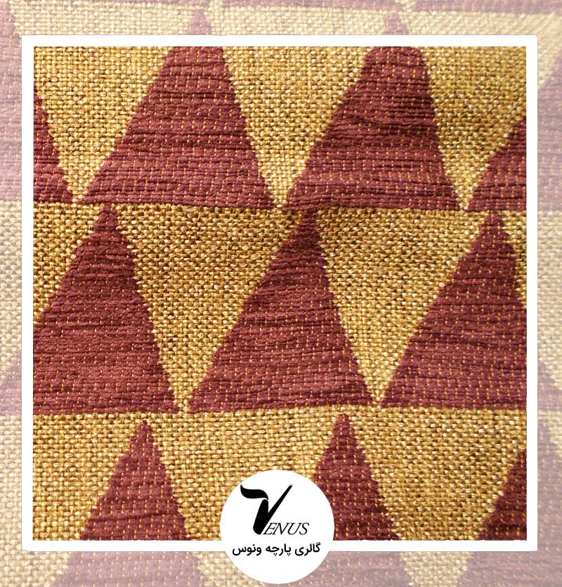 پارچه مبلی اویپک| طرح بتا | رنگ کرمی _ زرشکی 3
