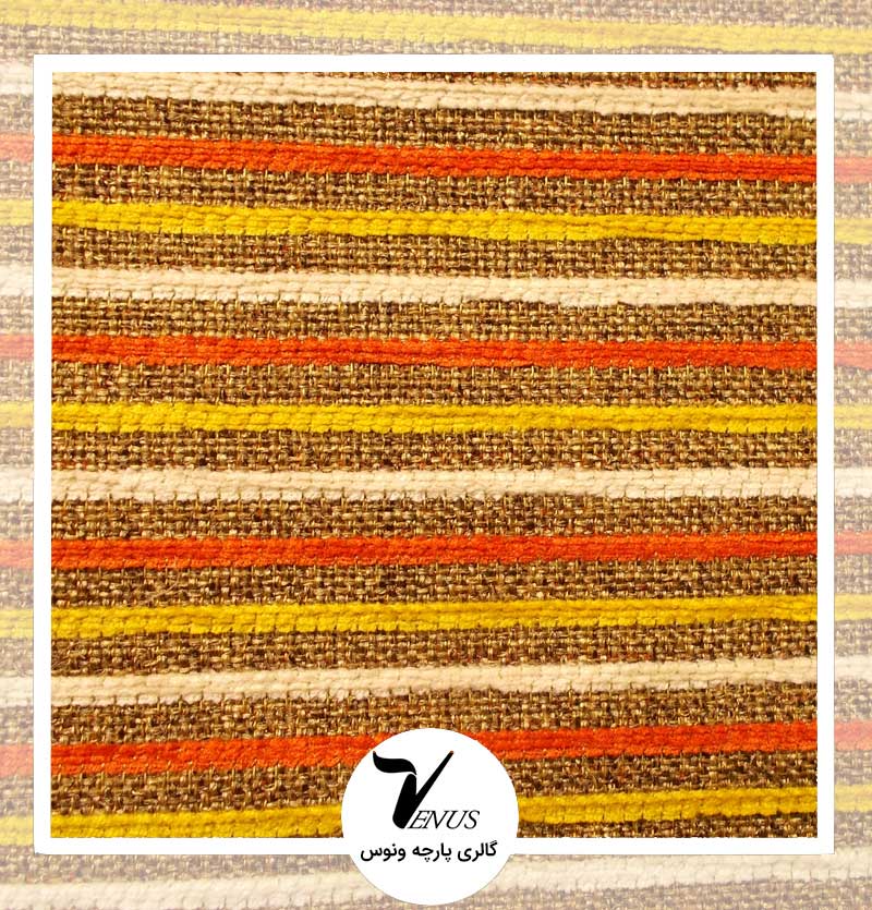 پارچه مبلی اویپک| طرح بتا | رنگ قهوه ای-کرمی-قرمز-زرد 8