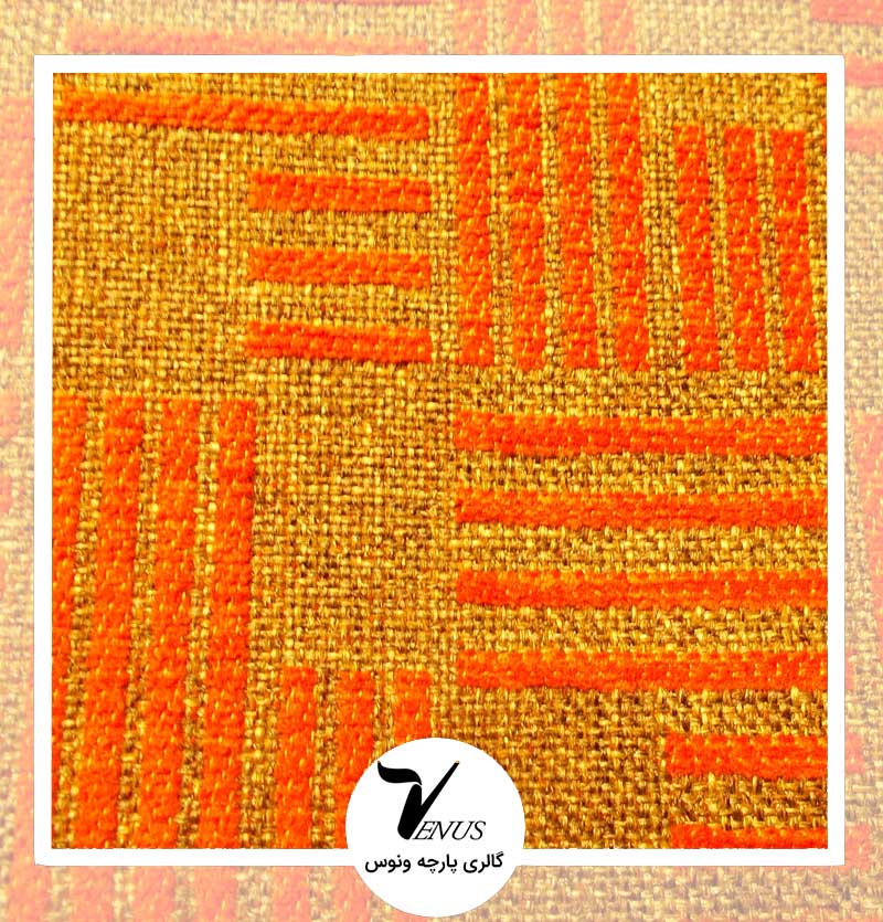 پارچه مبلی اویپک| طرح بتا | رنگ قهوه ای-کرمی-قرمز-زرد 7