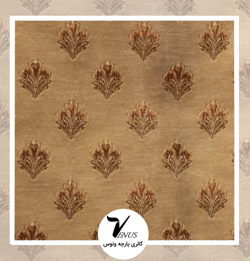 پارچه مبلی ترک شانل تافته لیس| کد L175.9401 | رنگ کرم