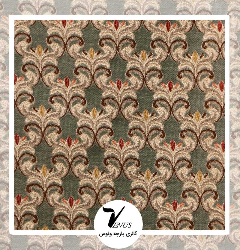 پارچه مبلی ترک شانل تافته لیس| کد L179.2203 | رنگ یشمی
