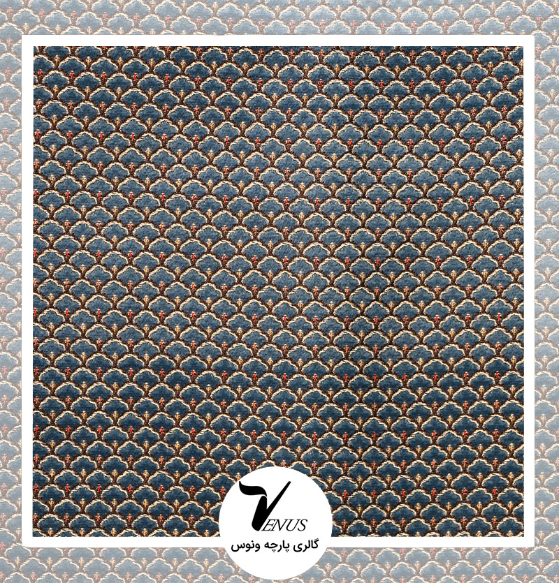 پارچه مبلی ترک شانل تافته لیس| کد L193.7601 | رنگ سورمه ای