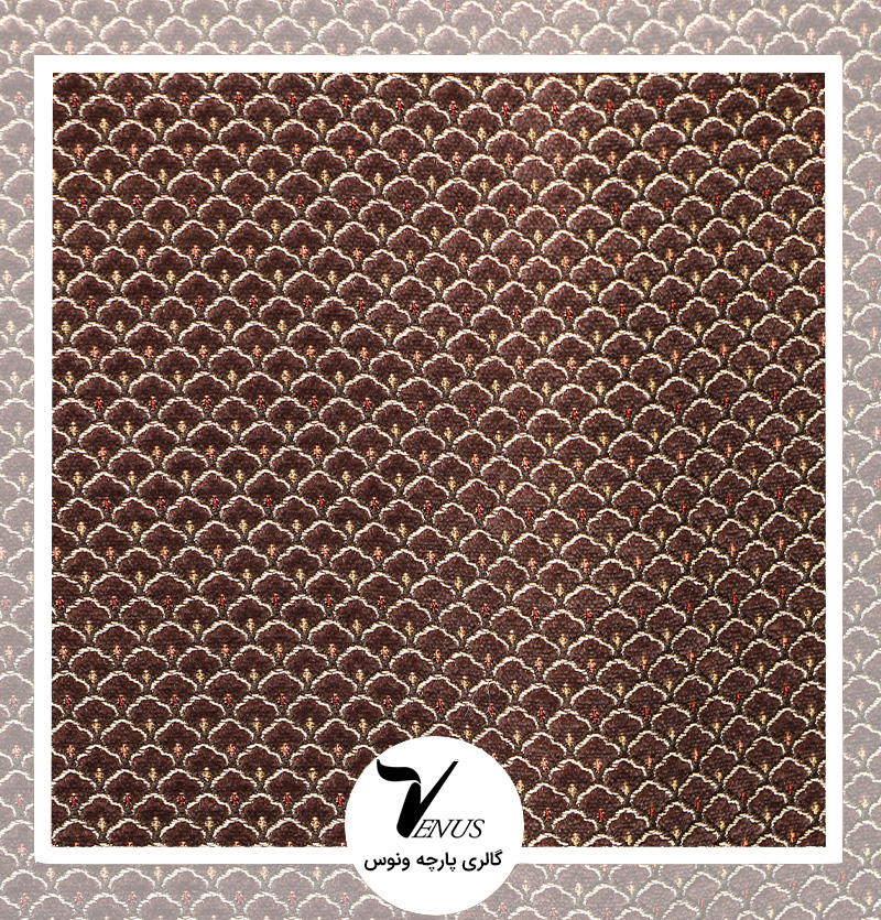 پارچه مبلی ترک شانل تافته لیس| کد L193.17501 | رنگ قهوه ای