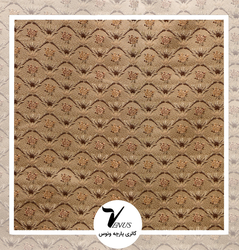 پارچه مبلی ترک شانل تافته لیس| کد L297.2201 | رنگ کرم