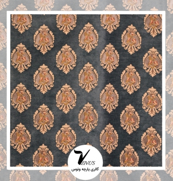 پارچه مبلی ترک شانل تافته لیس| کد gold701 | رنگ سورمه ای