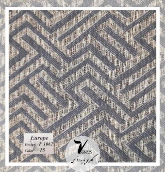 پارچه مبل راحتی یزد طرح هندسی طوسی