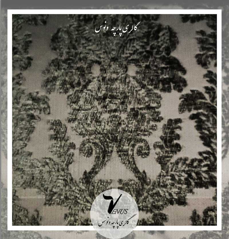 خرید پارچه مبل سلطنتی و کلاسیک | گل داماس طوسی