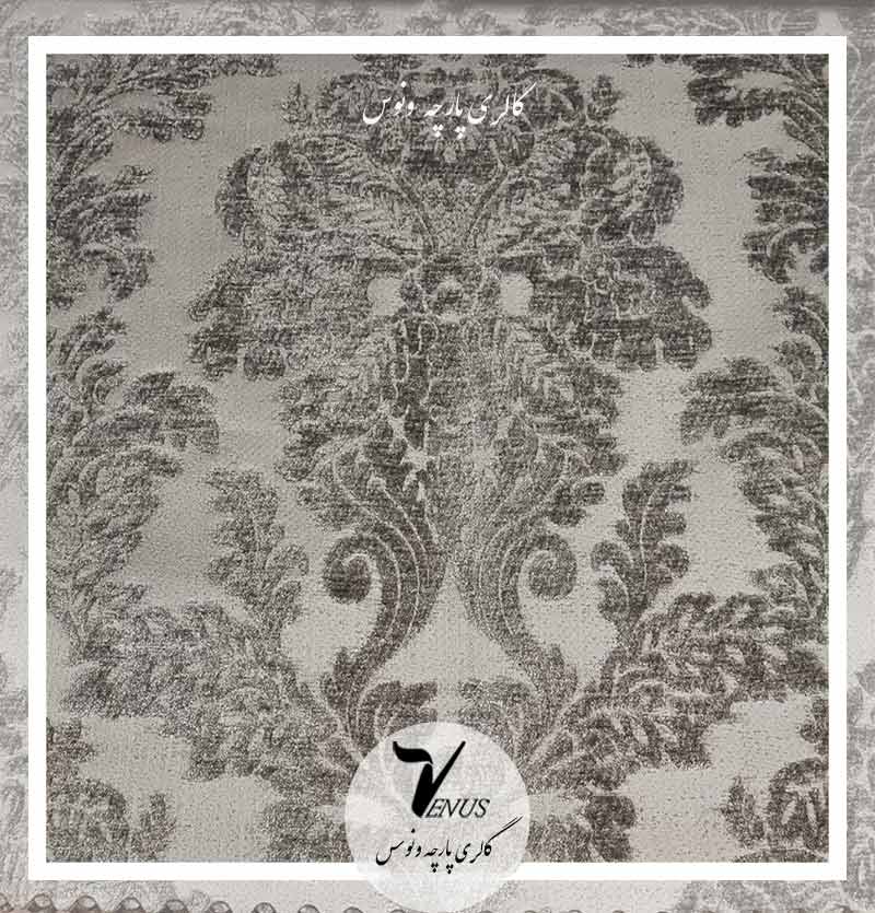 خرید پارچه مبلی گلدار کرمی برای صندلی و مبل استیل