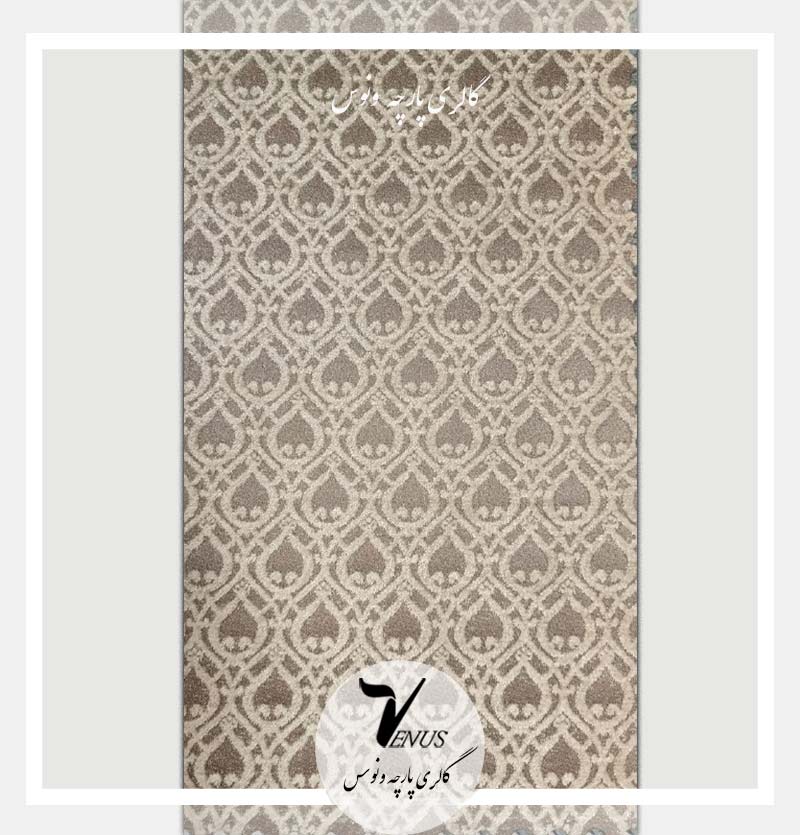 پارچه مبلی جدید یزد شانل نسکافه ای طرح لوزی