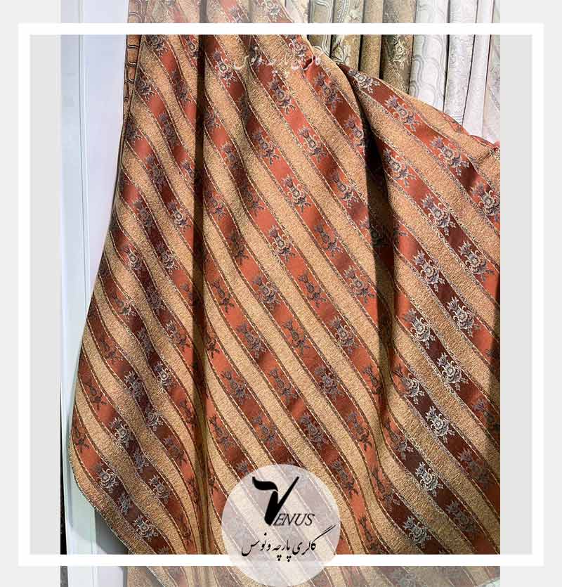 پارچه مبلی راه راه شانل برای انواع مبل و پرده