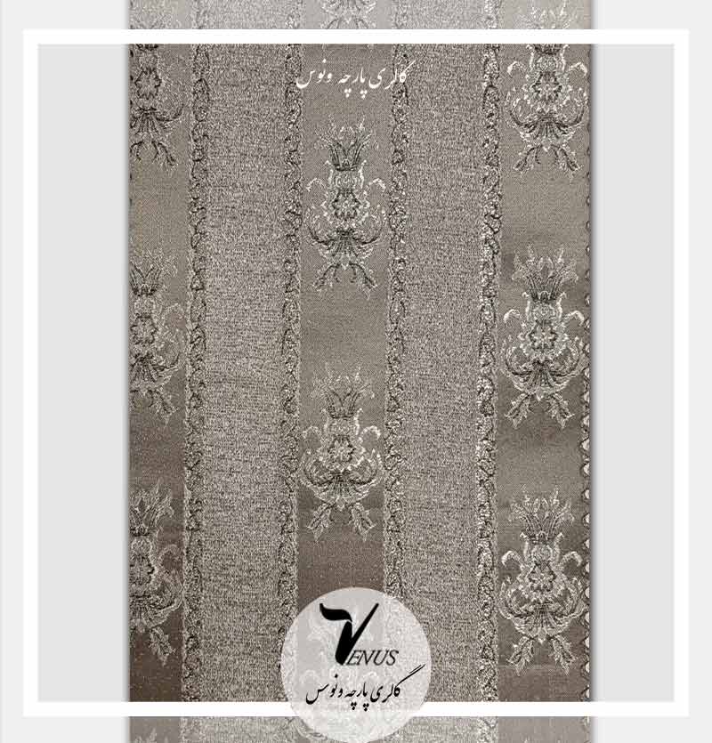 پارچه مبلی راه راه گلدار ترک شانل