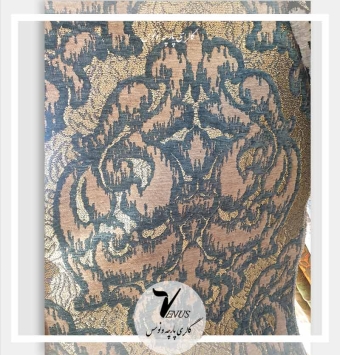 خرید پارچه مبلی سبز شانل جدید یزد گل داماس