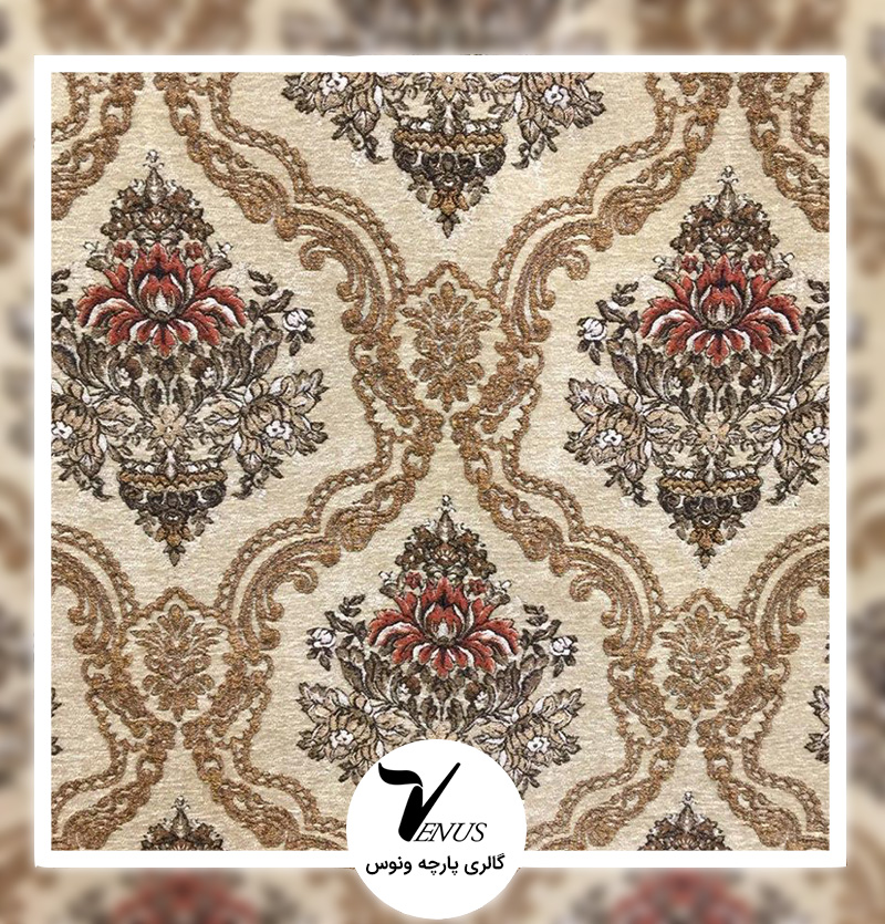 پارچه مبل شانل تافته لیس L88 ترک گلدار