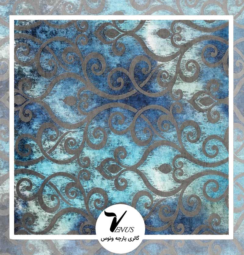 پارچه مبل | گائودی آبی طرح شماره 5