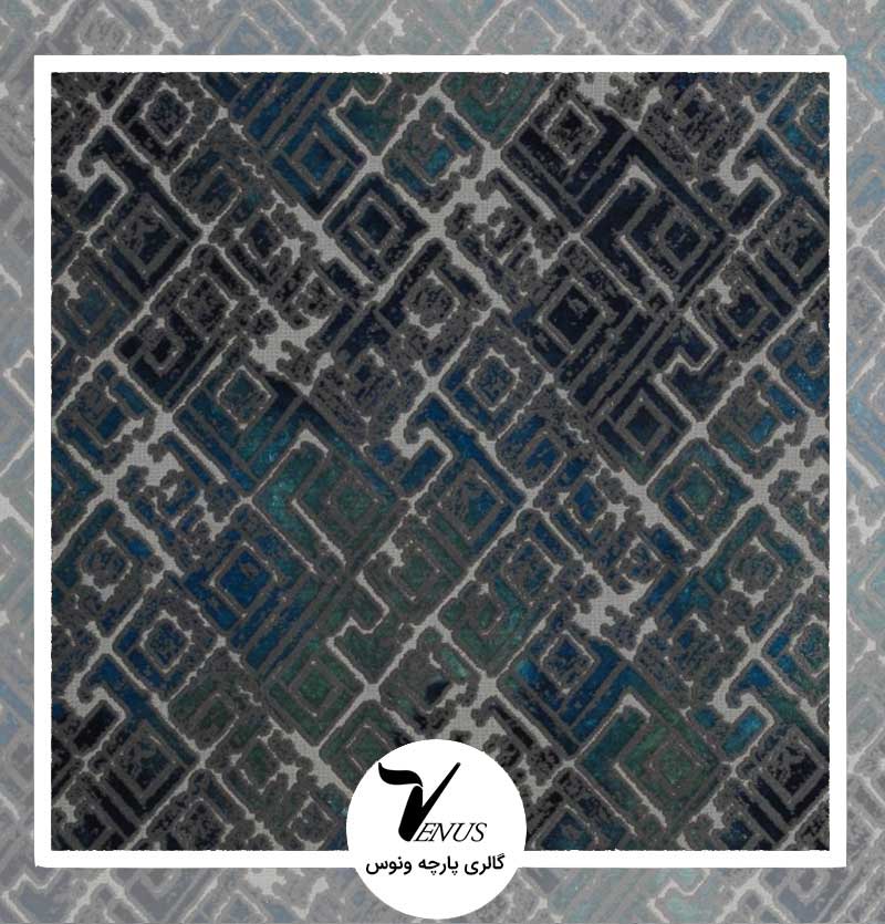 پارچه مبل | گائودی آبی طرح شماره 8