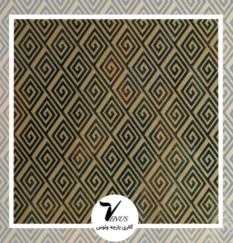 پارچه رومبلی ترک طرح گائودی رنگ سبز